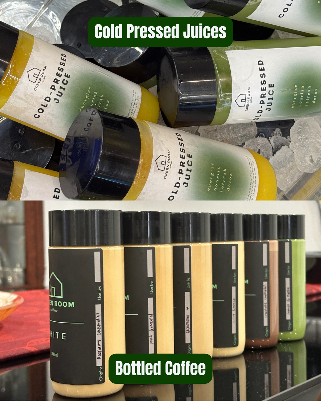 Bottled Coffee & Cold Pressed Juices (Set of 6)